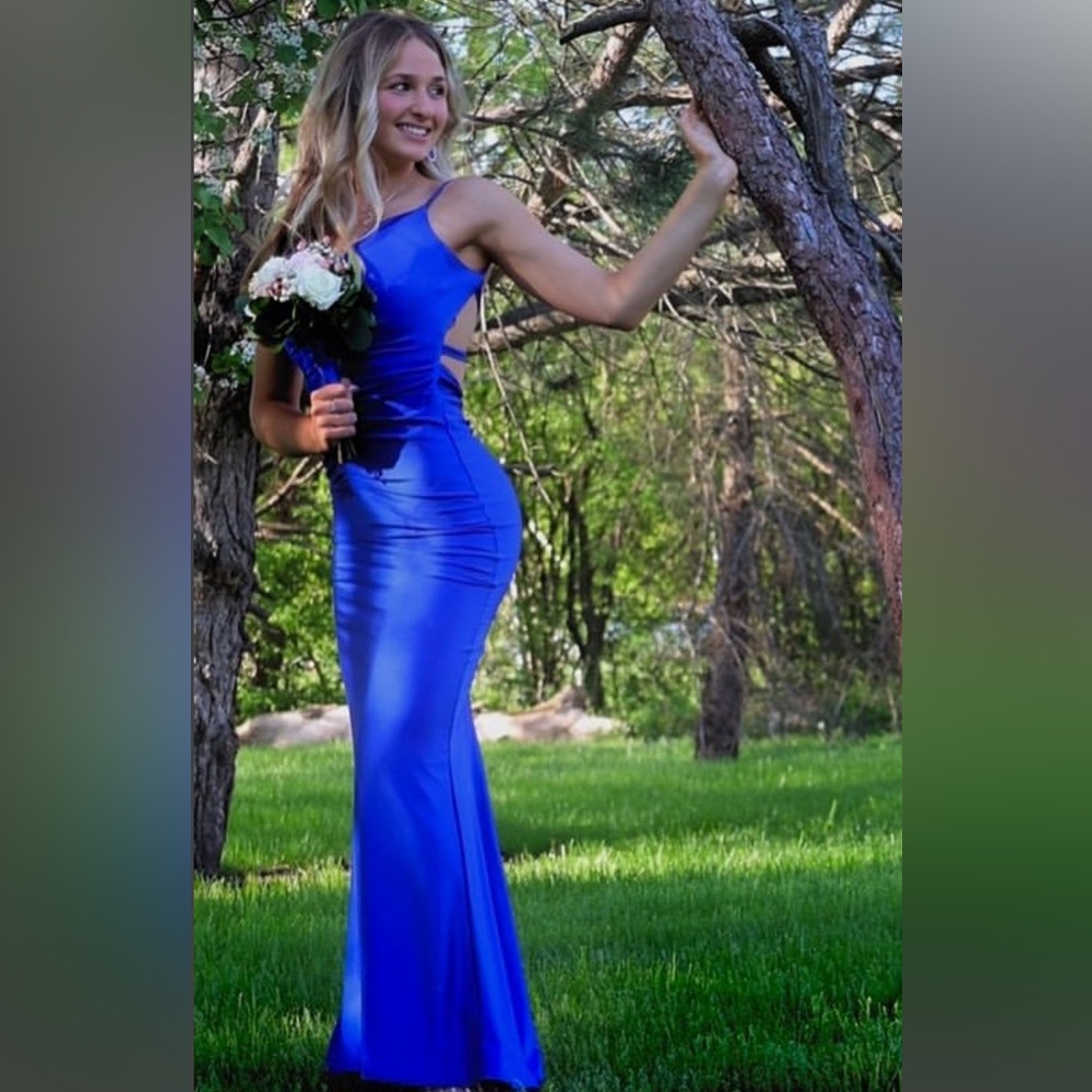 Royal blue prom dress